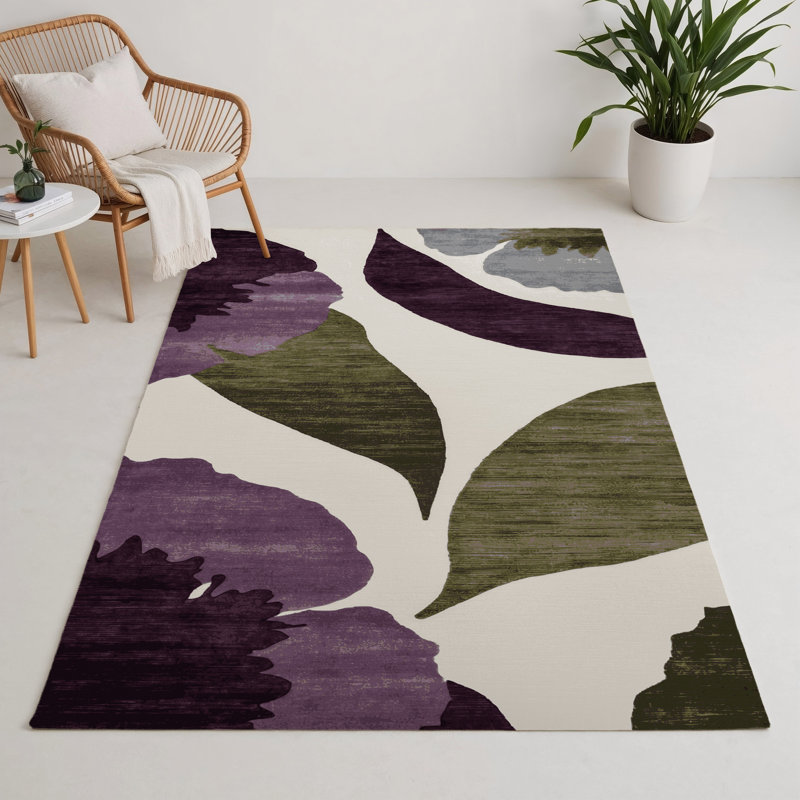 Watercolor Grey Indoor and Outdoor Area Rug, Rectangle 5' x 7'
