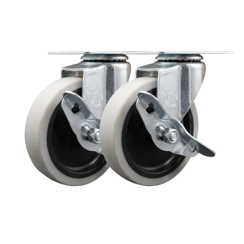 7734-88 Rubbermaid Mobile Work Centre Locking Swivel Replacement Caster Set of 2/RUB-SCC-05S410-TPRS-SLB-2