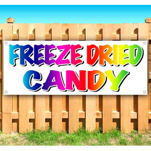 Freeze Dried Candy Banner 13 oz | Non-Fabric | Heavy-Duty Vinyl Single-Sided With Metal Grommets