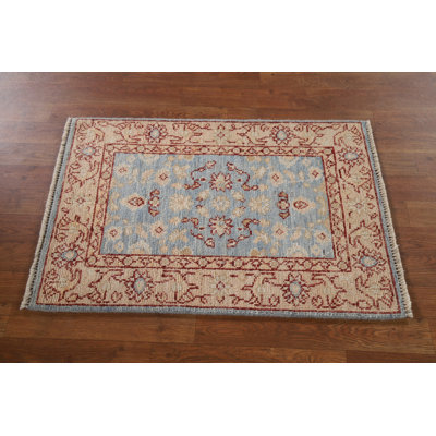 Tapis bleu clair Oushak