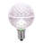 Vickerman G50 LED Pure White Faceted Replacement Bulb, E17/C9 Nickel Base .45 Watts, Dimmable, 10 Bulbs Per Pack