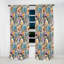 Motif botanique pastel arc-en-ciel I - Rideau bohémien - Velours obscurcissant - 1 panneau-107561702