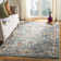 Hertzler Oriental Blue/Light Gray Area Rug