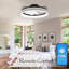 Ventilateur de plafond encastré moderne réversible avec lumière DEL et télécommande Cezka-1882587990