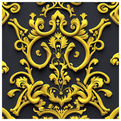 Édredon orné de volutes dorées