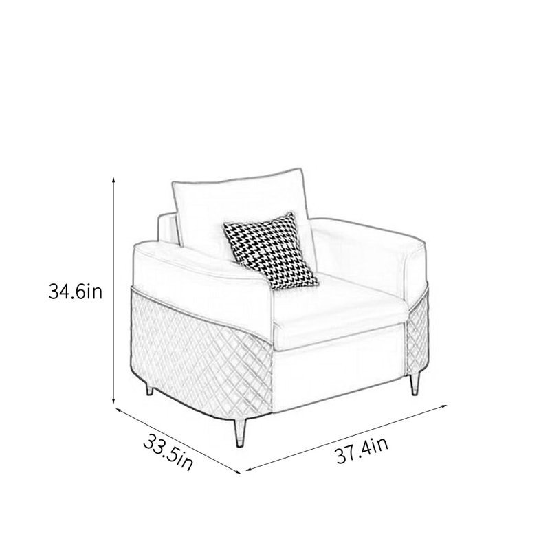 Simple modern office sofa office business
