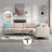 107" L-Shaped Sectional Sofa with Memory Foam & Linen-1179643066