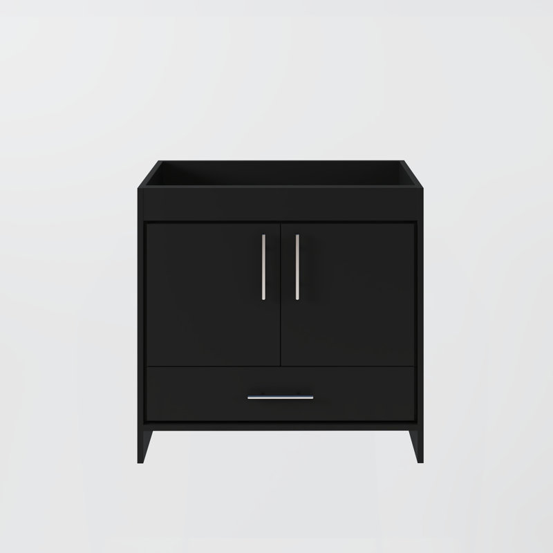 Base de meuble-lavabo simple 35,25 po Volpa, Noir