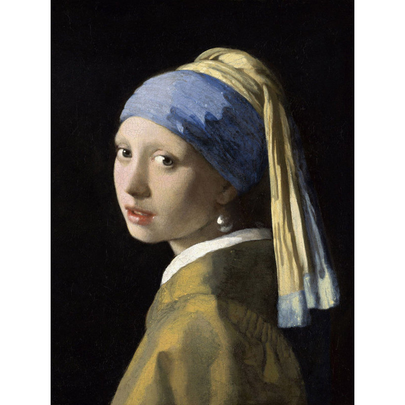 Girl With A Pearl Earring by Johannes Vermeer - Wrapped Canvas Print, 100cm H x 70cm W x 4cm D
