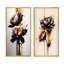 «Orange Dahlia Flower On Abstract Fusion I», 2 pièces sur toile-323133237-323133238