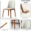 2 chaises de salle à manger grises au look moderne avec cuir PU, pieds en bois et coussin de velours particulier