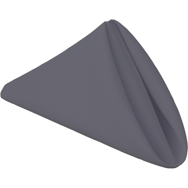 Amiin Square No Pattern Polyester Table Accessory, Charcoal