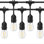 Ener J Outdoor LED Festoon String Lights 48ft 15 Bulbs Warm White IP65