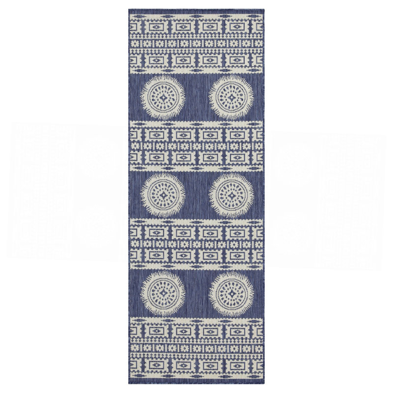 Tapis bleu intérieur / extérieur, Rectangle 7 pi 10 po x 10 pi 3 po
