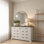 Commode 9 tiroirs Farmhouse, commode en bois rustique avec poignées en métal, large meuble télé avec commode pour la chambre à coucher, le salon, le couloir, la salle à manger