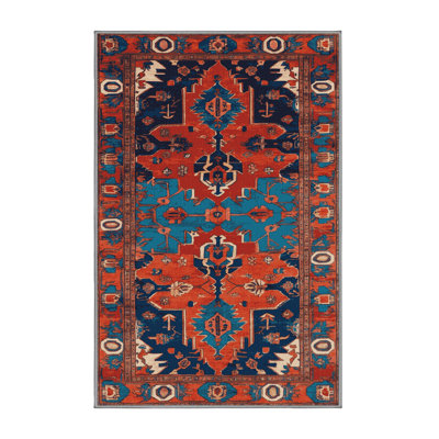 Machine Washable Tabriz Purple Area Rug