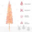 Arbre de Noël illuminé 7 pi - Pin artificiel peu encombrant, idéal pour les coins étroits, les appartements et les bureaux