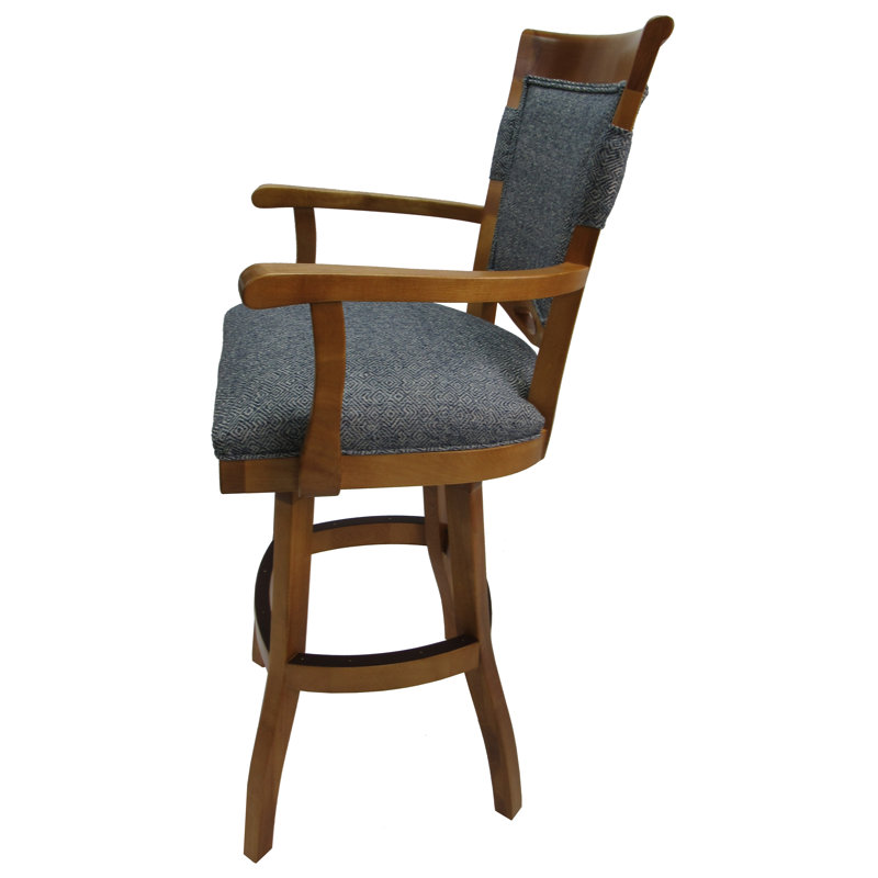 Alysha Swivel Upholstered Counter Stool with Solid Wood Frame, Extra Tall (34" Seat Height)