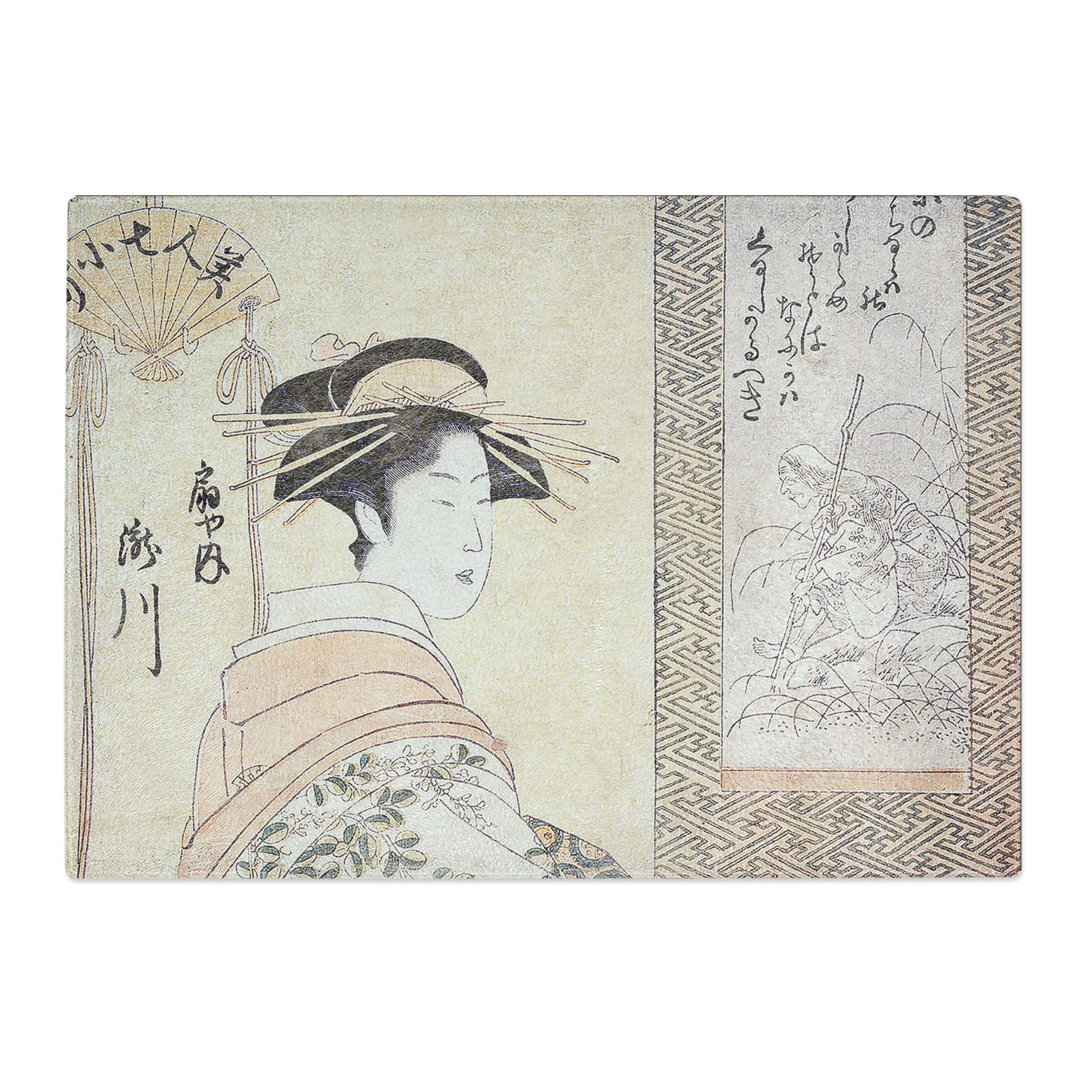Tempered Glass Takigawa by Utagawa Toyokuni Chopping Board