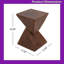 Table de bout sculptée d'une hauteur de 18 po pour le bureau de la chambre à coucher - Table d'appoint minimaliste fabriquée à la main avec texture semblable au bois-1505962142