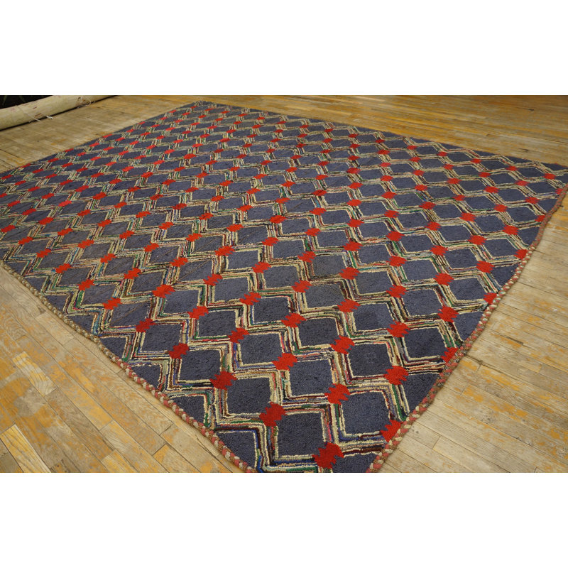 Handmade Wool Geometric and Trellis Area Rug