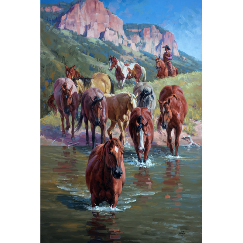 The Crossing - Wrapped Canvas Art Prints, 46cm H x 30cm W