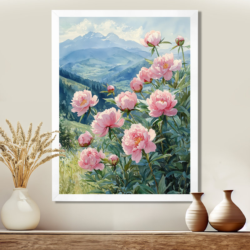 Barras - Floral Canvas Prints, H 32 po x l 24 po, Reproduction encadrée d'une seule photo, Blanc