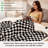 59×71 in Checkerboard Electric Heated Throw