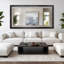 Bertoia Oversized Mirror in a Wooden and Metal Frame