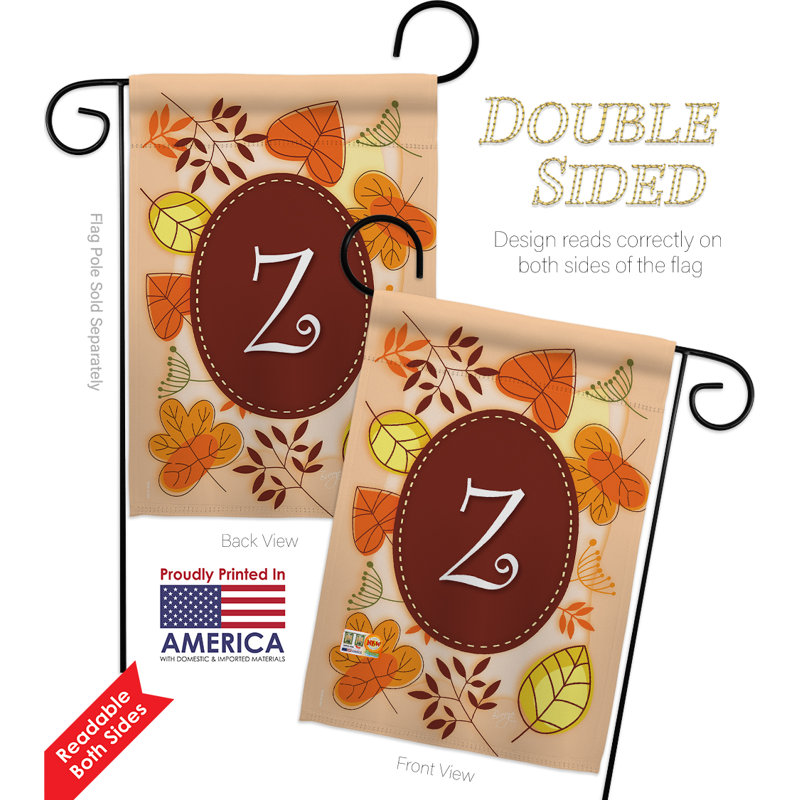 Double Sided 18.5'' H x 13'' W Polyester Flag Set, Z