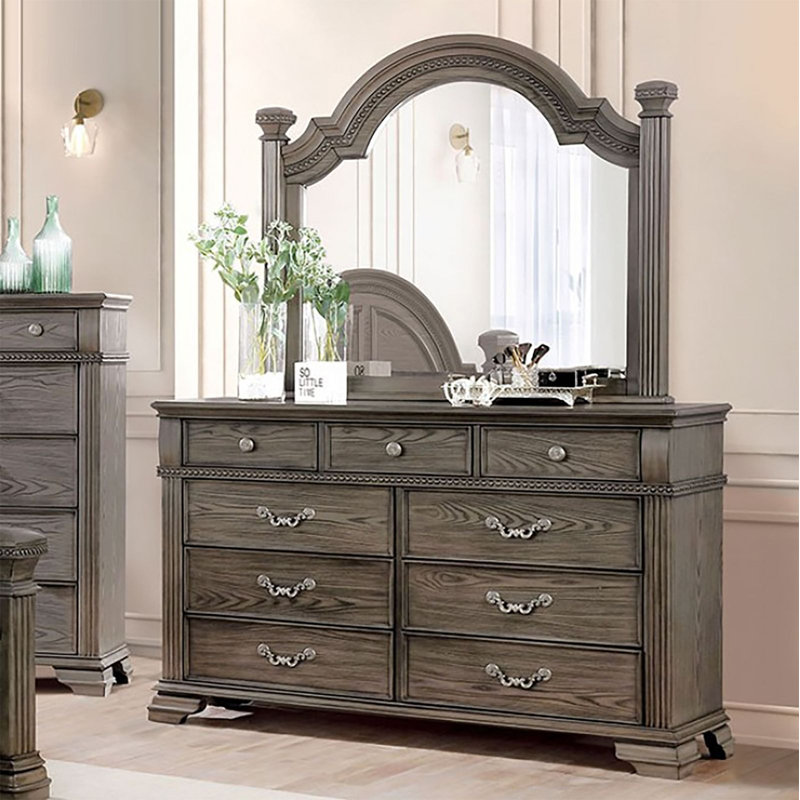 Commode 9 tiroirs avec miroir Roadde