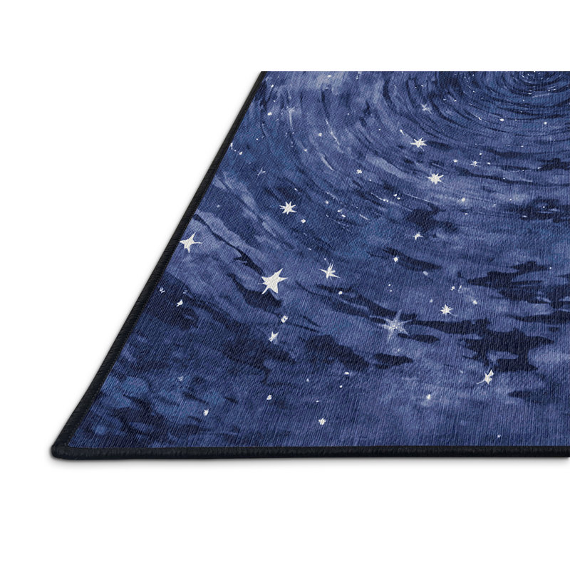Tapis gris lavable à la machine, Rond 3 pi