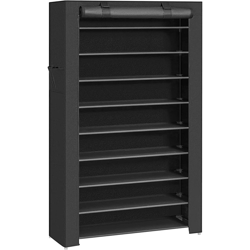 Shoe Rack, 63" H x 34.6" W x 11" D, Black