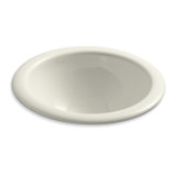 Compass® Ceramic Circular Dual Mount Bathroom Sink