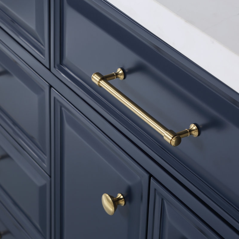 Palace 72'' W Double Vanity, Monarch Blue, Satin Brass