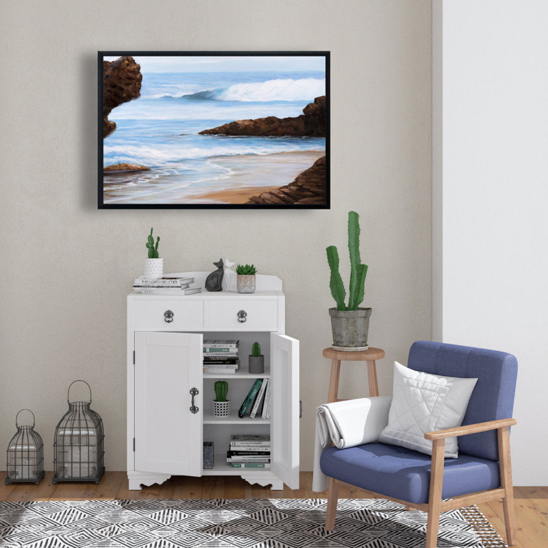 " Rocks And Seaside ", 24" H x 36" W