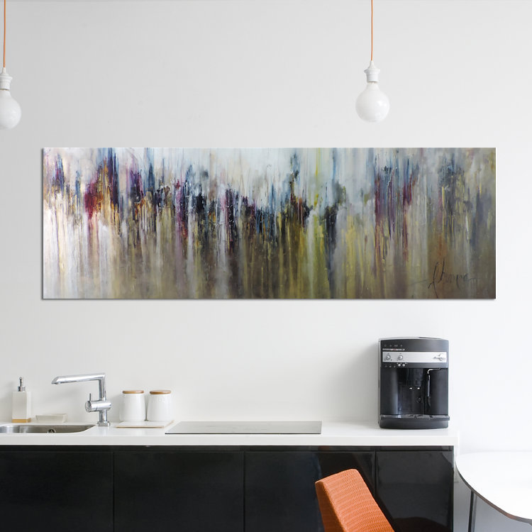 «Cascada Metalica», reproduction sur toile, Toile tendue, H 12 po x l 36 po x P 1,5 po