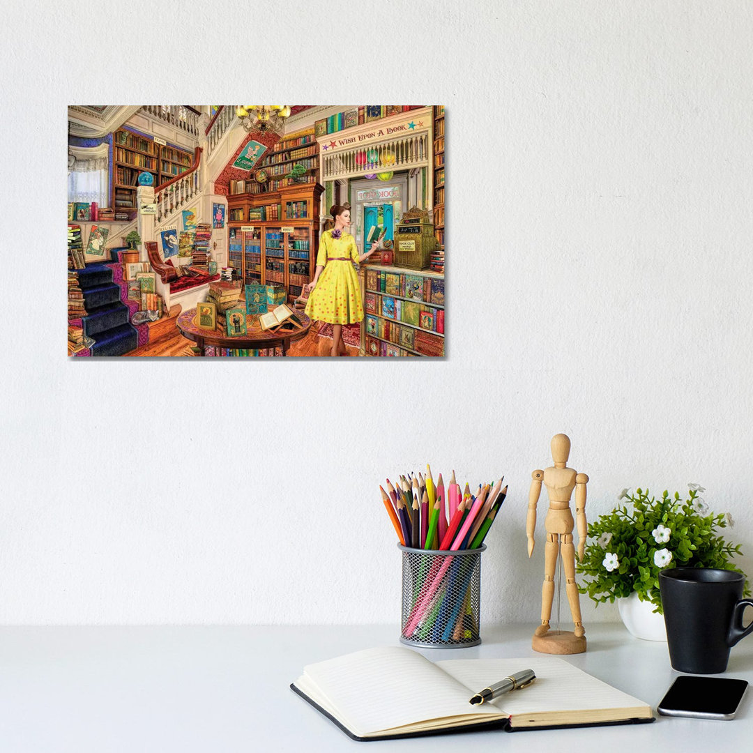 Wish Upon A Bookshop I von Aimee Stewart - No Frame Gallery-Wrapped Canvas Giclée on Canvas