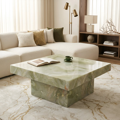 Table basse moderne avec un design texturé élégant