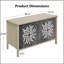 Buffet moderne de 58 pouces avec 4 portes et tablettes réglables, rangement en grain de bois noir / naturel pour le salon, la salle à manger et le vestibule-1064650100