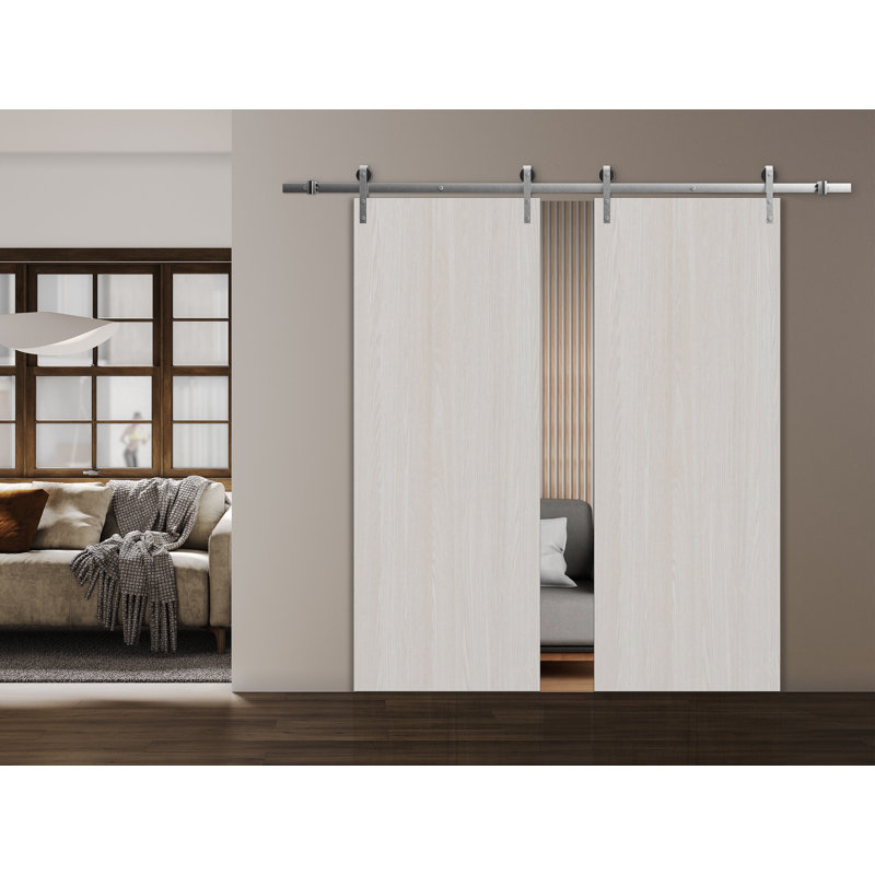 Panneau de porte à dalle - portes en placage de bois ESSENTIAL 8001 - grange coulissante pour garde-robe de poche