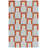 Nickonovitz Hand Tufted Wool/Cotton Geometric Rug in Light Blue/Rust-679581217