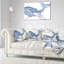Grand Oreiller De Baleine Aquarelle Animal