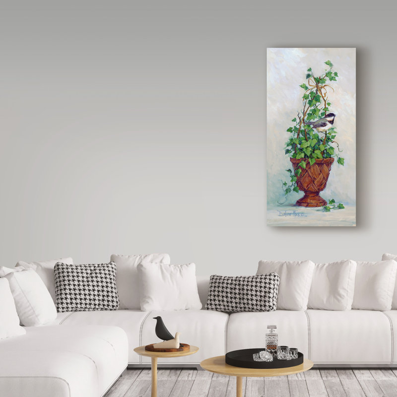 « ivy topiaire », reproduction de peinture à l’acrylique sur toile tendue, H 32 po x l 16 po x P 2 po