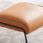 Fauteuil d'appoint et repose-pieds en cuir fleur-1075329706