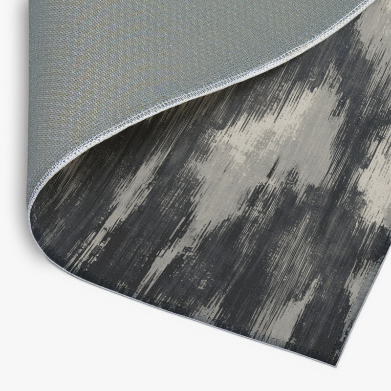 Watercolor Gray Indoor and Outdoor Area Rug, Rectangle 8' x 10'