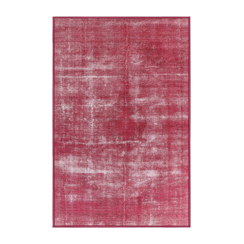 Tapis à motif oriental rose, Rectangle 7 pi x 9 pi