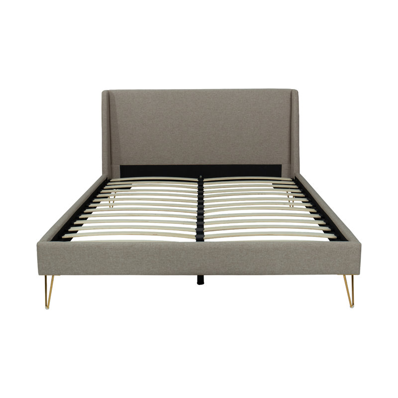 Zoey Upholstered Wingback Bed, King