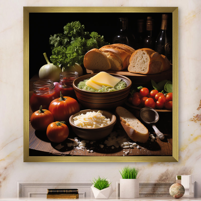 Delectable Delights II, Cadre doré à une seule photo, H 24 po x l 24 po x P 1 po