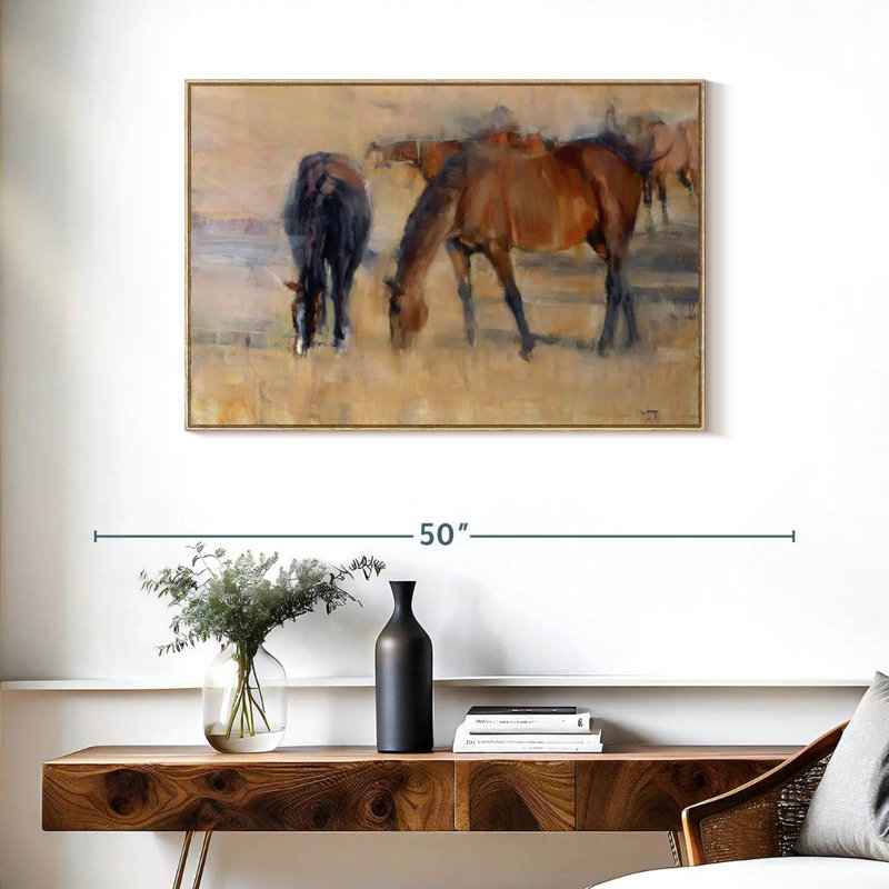 Kentucky Morning I, Cadre flottant en bois naturel, 37 po x 25 po
